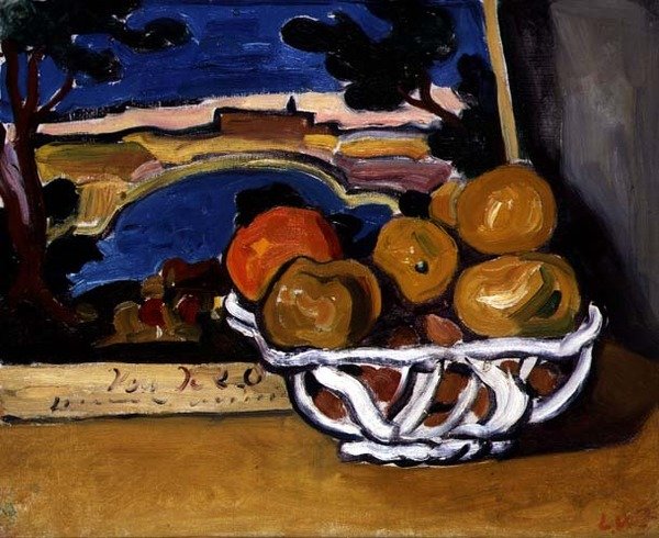 Asetelma, n. 1906 (öljy kankaalle) tekijältä Louis Valtat