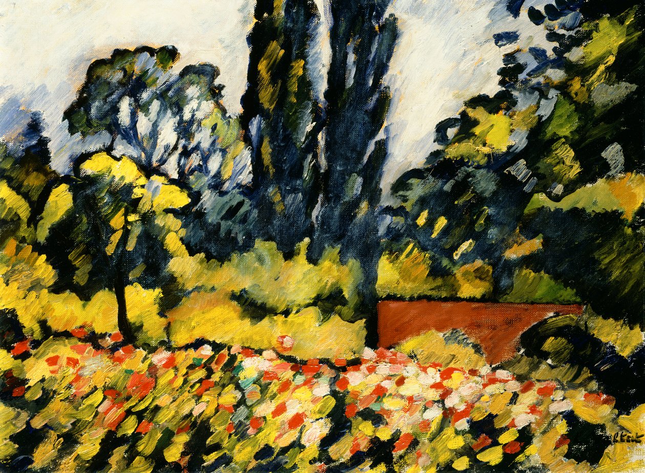 Choiselin kukkapuutarha, n. 1931 (öljy kankaalle) tekijältä Louis Valtat