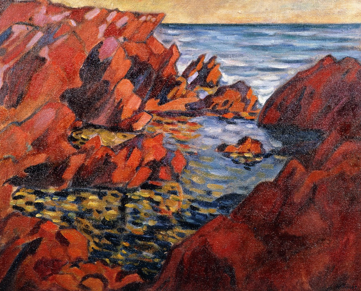 O Mar em Agay; La Mer a Agay, c.1917/1918 (óleo sobre tela) finlandês tekijältä Louis Valtat