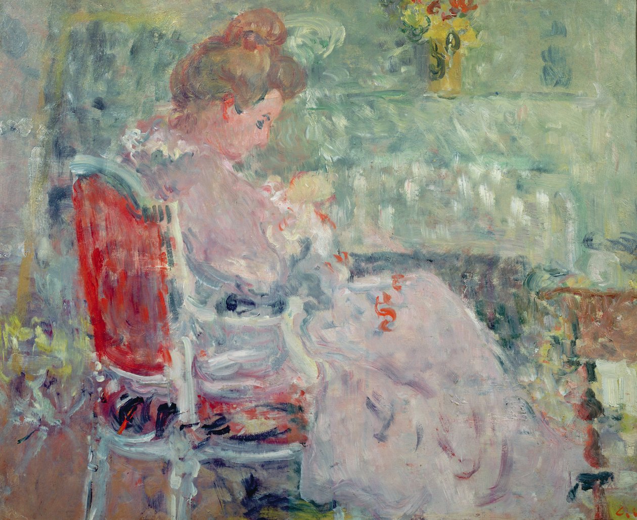 Nainen ompelu tekijältä Louis Valtat