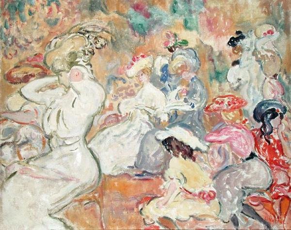 Nuoret naiset puutarhassa, n. 1898 (öljy kankaalle) tekijältä Louis Valtat