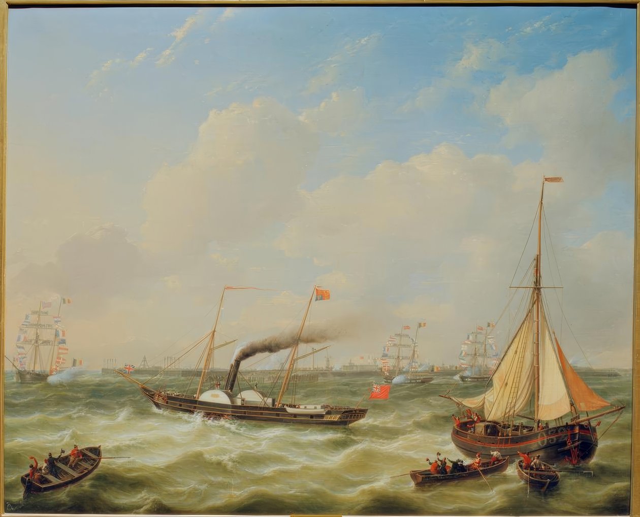 Kuningatar Victoria Oostendessa 1843 / Jalokivi. tekijältä Louis Verboeckhoven