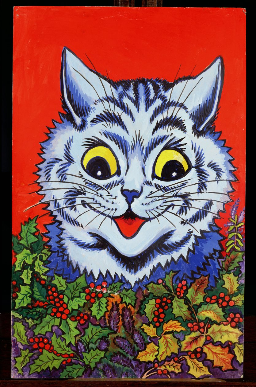Kissa hollyssa (guassi) tekijältä Louis Wain