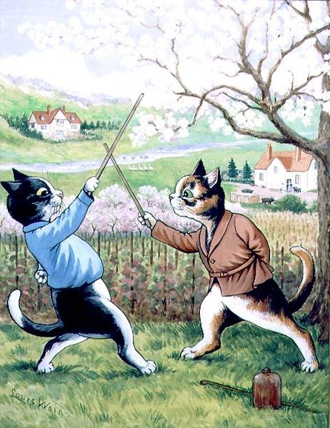 Kissojen miekkailu tekijältä Louis Wain