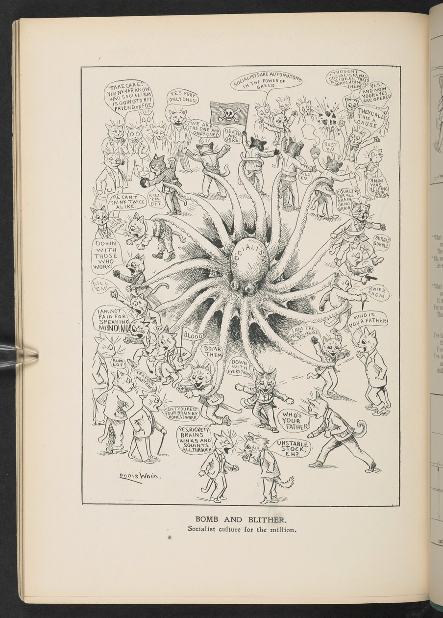 Sosialismi, s. 46, Louis Wain Annual, s. 46. tekijältä Louis Wain