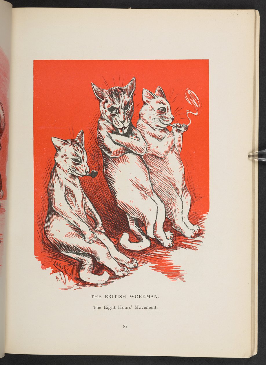Brittiläinen työläinen - kahdeksan tunnin liike, s. 81, Louis Wainin vuosikerta tekijältä Louis Wain