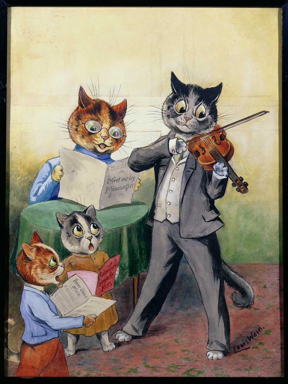 Mewsical-perhe (sic) tekijältä Louis Wain