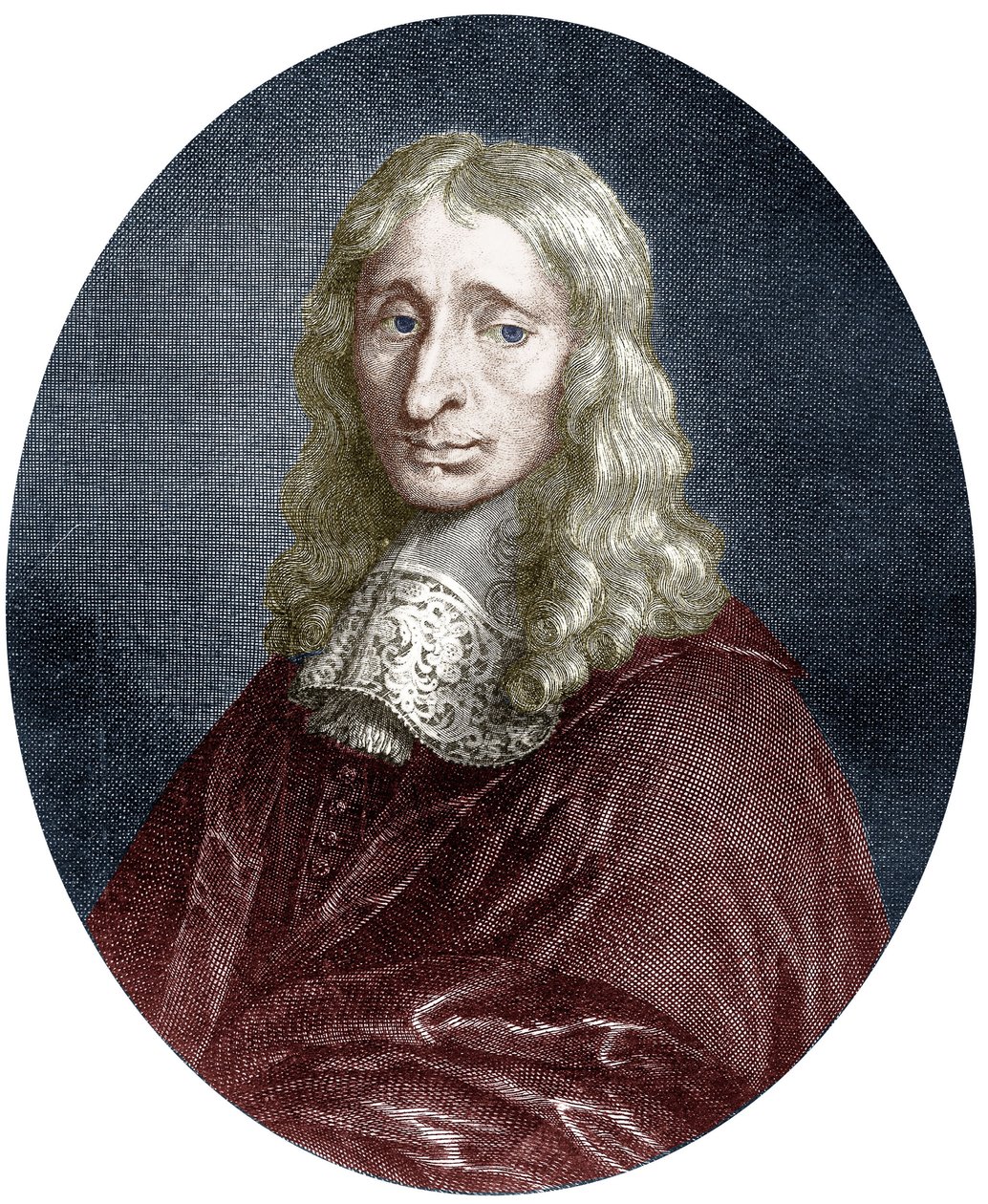 Francois Mansart (1598-1666) Ranskan kuninkaan Ludvig XIII:n arkkitehti, kaiverrus, värillinen asiakirja tekijältä Louis de (after) Namur