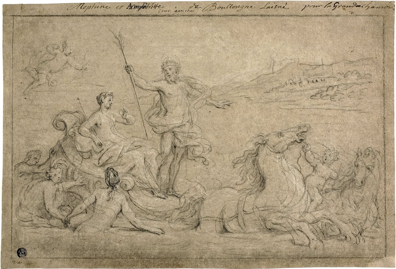 Neptunuksen ja amfitriitin voitto, 1706-07 tekijältä Louis de Boullongne