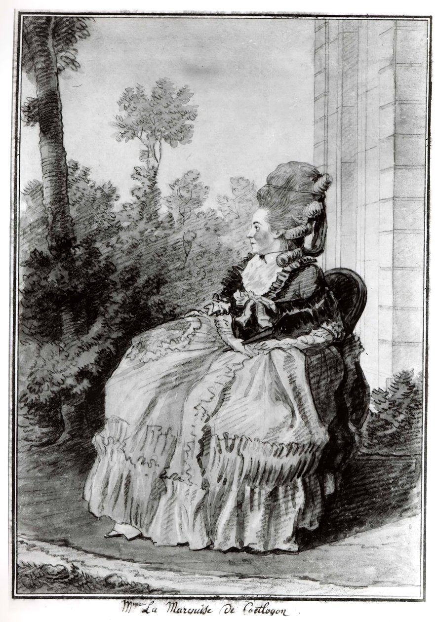 Madame la Marquise de Coëtlogon, n. 1777. tekijältä Louis de Carmontelle
