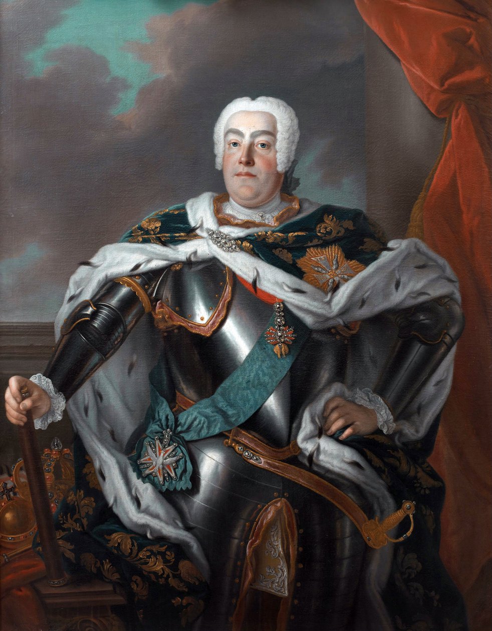 Puolan Augustus III:n muotokuva tekijältä Louis de Silvestre