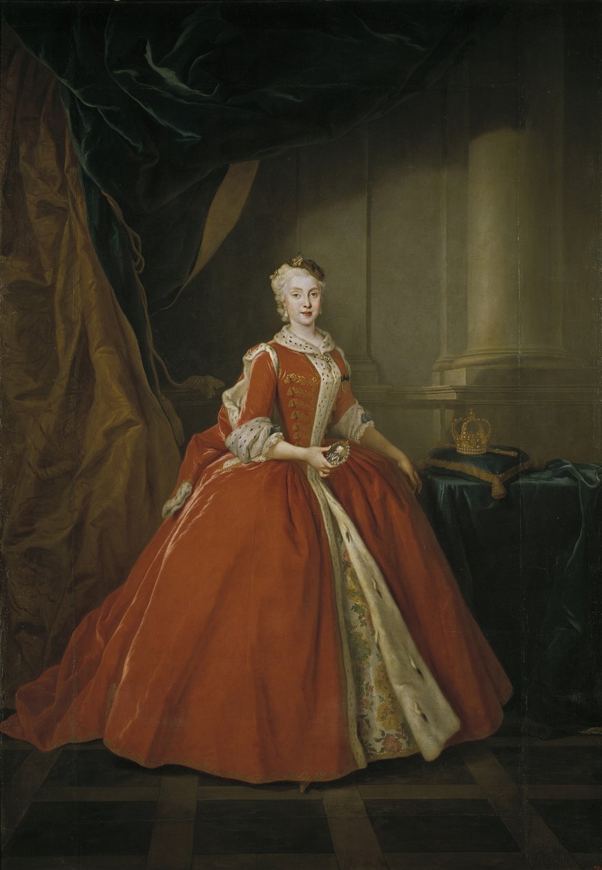 Saksin prinsessa Maria Amalian muotokuva 17241760 puolalaisessa asussa, 1738 tekijältä Louis de Silvestre