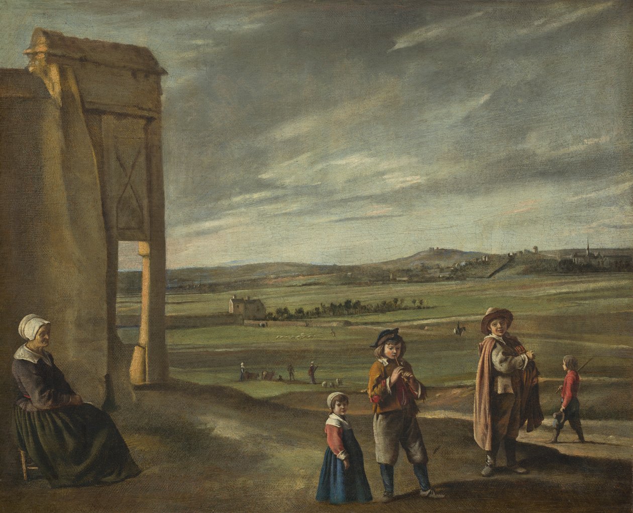 Landschaft mit Bauern tekijältä Louis le Nain