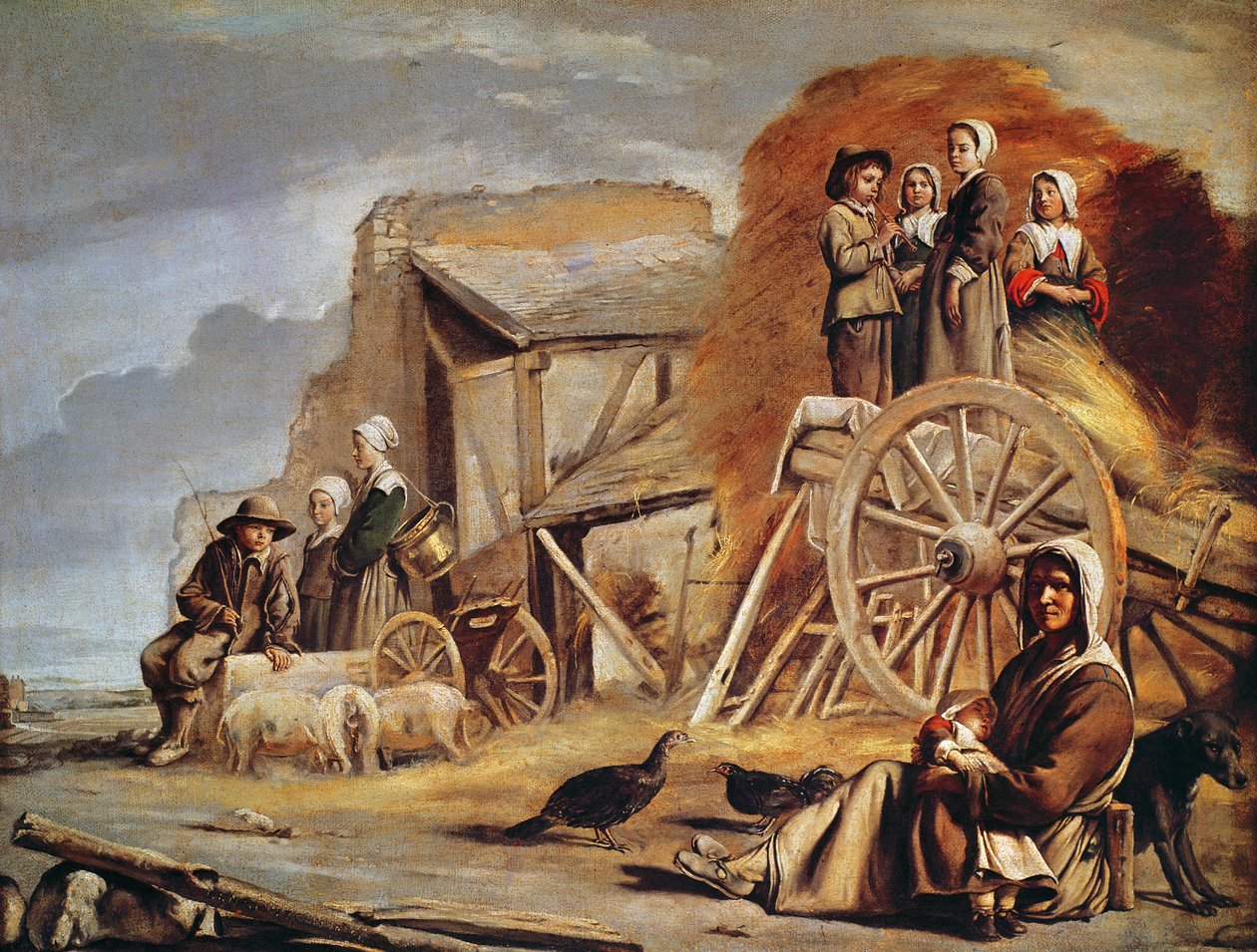 Heinäkärry eli paluu heinänteosta, 1641 tekijältä Louis le Nain