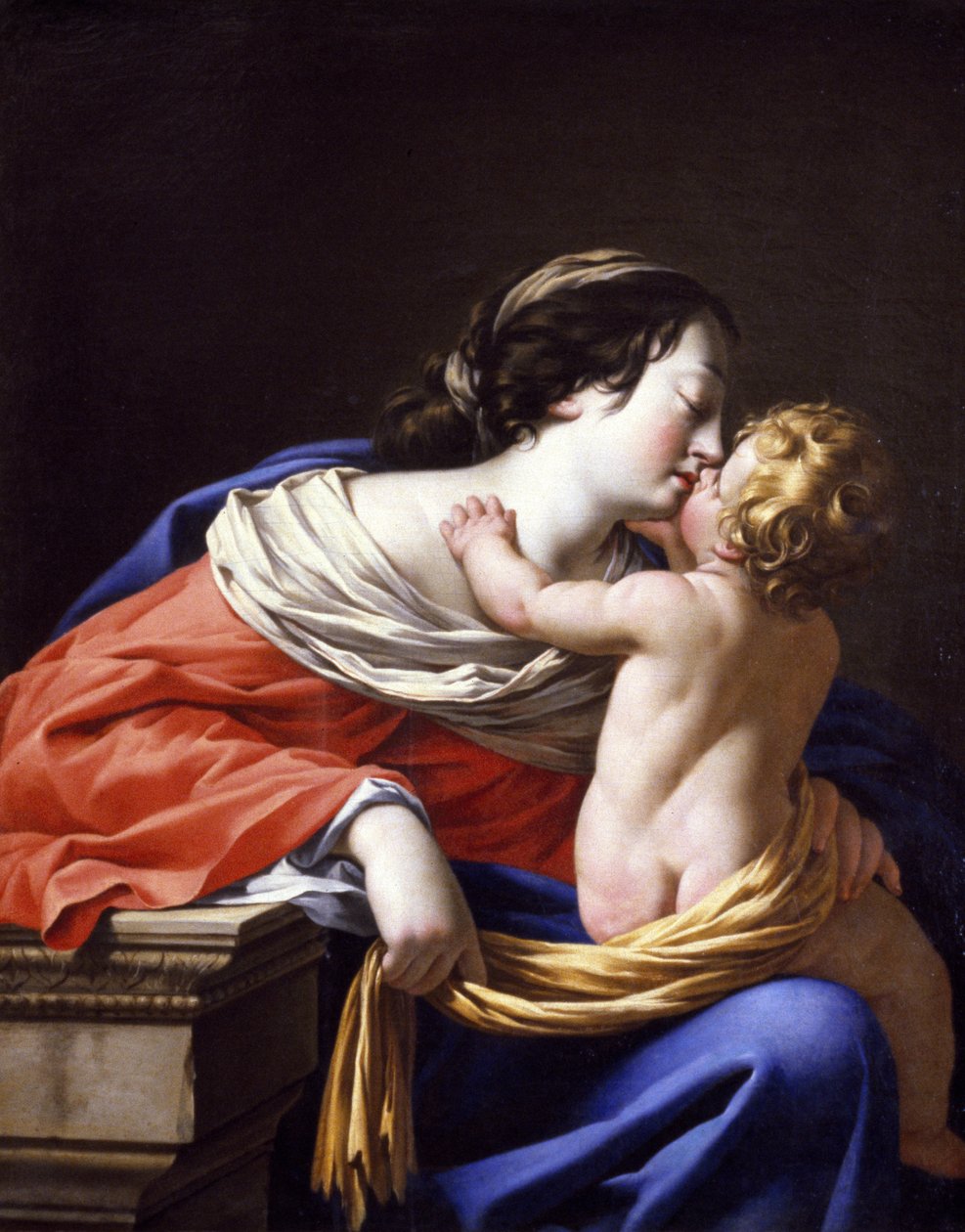 Madonna ja lapsi, n.1635-1640 (öljy kankaalle) tekijältä Louis the Elder Boullogne