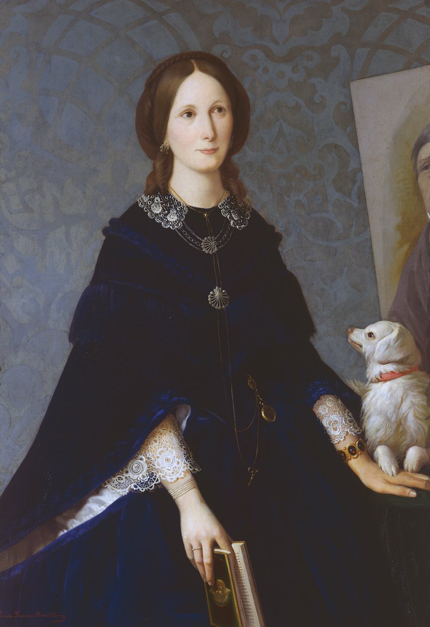Omakuva, noin 1865, maalaus Louisa Grace Bartolini (1818-1865), öljy kankaalle tekijältä Louisa Grace Bartolini