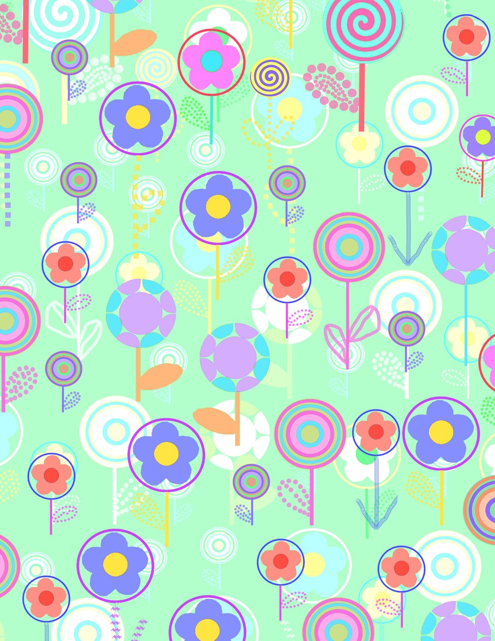 Overlayer Flowers (digitaalinen) tekijältä Louisa Hereford