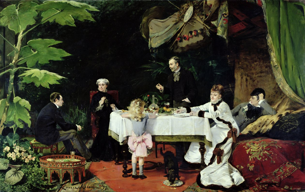 Lounas konservatoriossa, 1877 tekijältä Louise Abbéma
