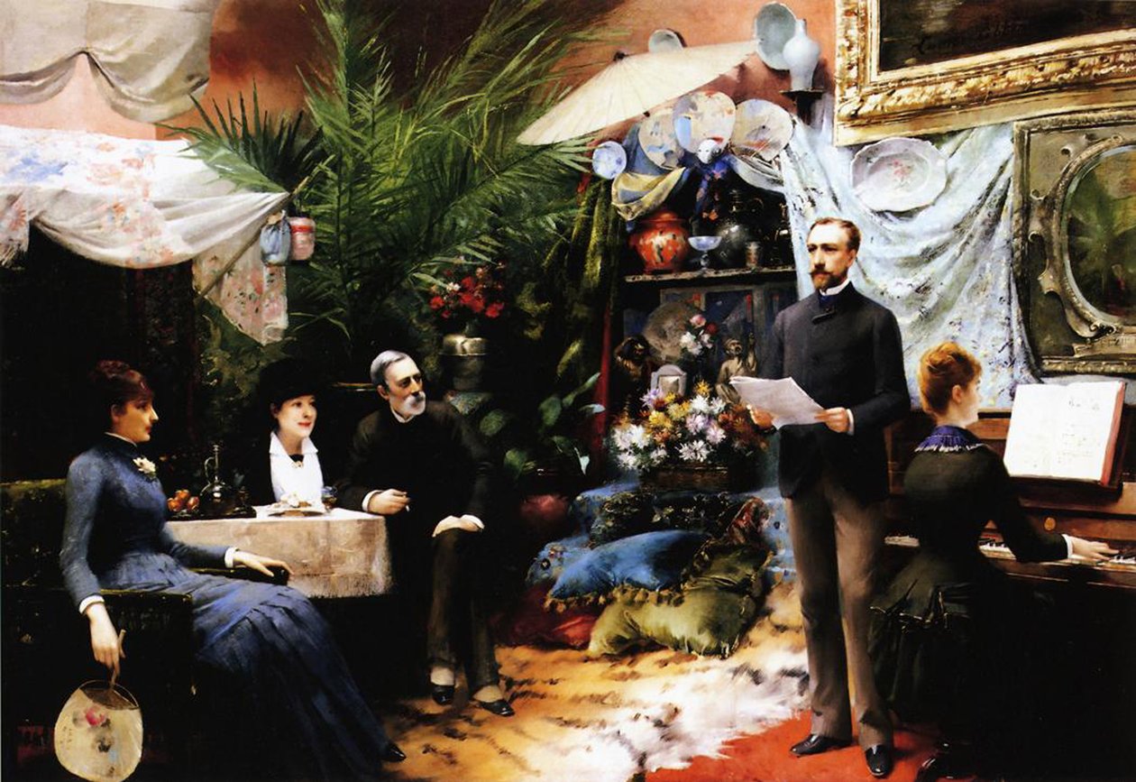 Iltapäivälaulu, 1885 tekijältä Louise Abbéma