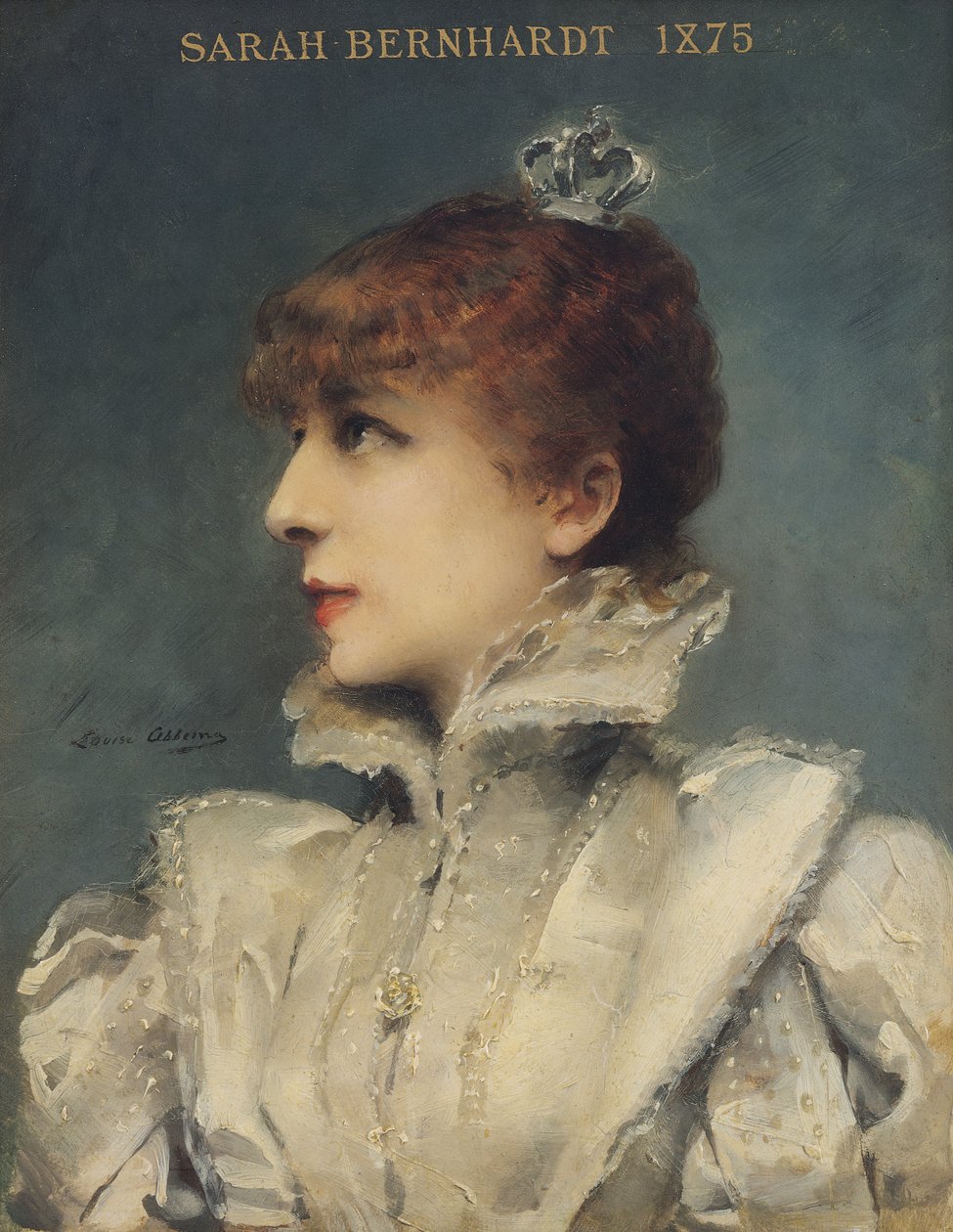 Sarah Bernhardt (1844-1923) 1875 tekijältä Louise Abbéma