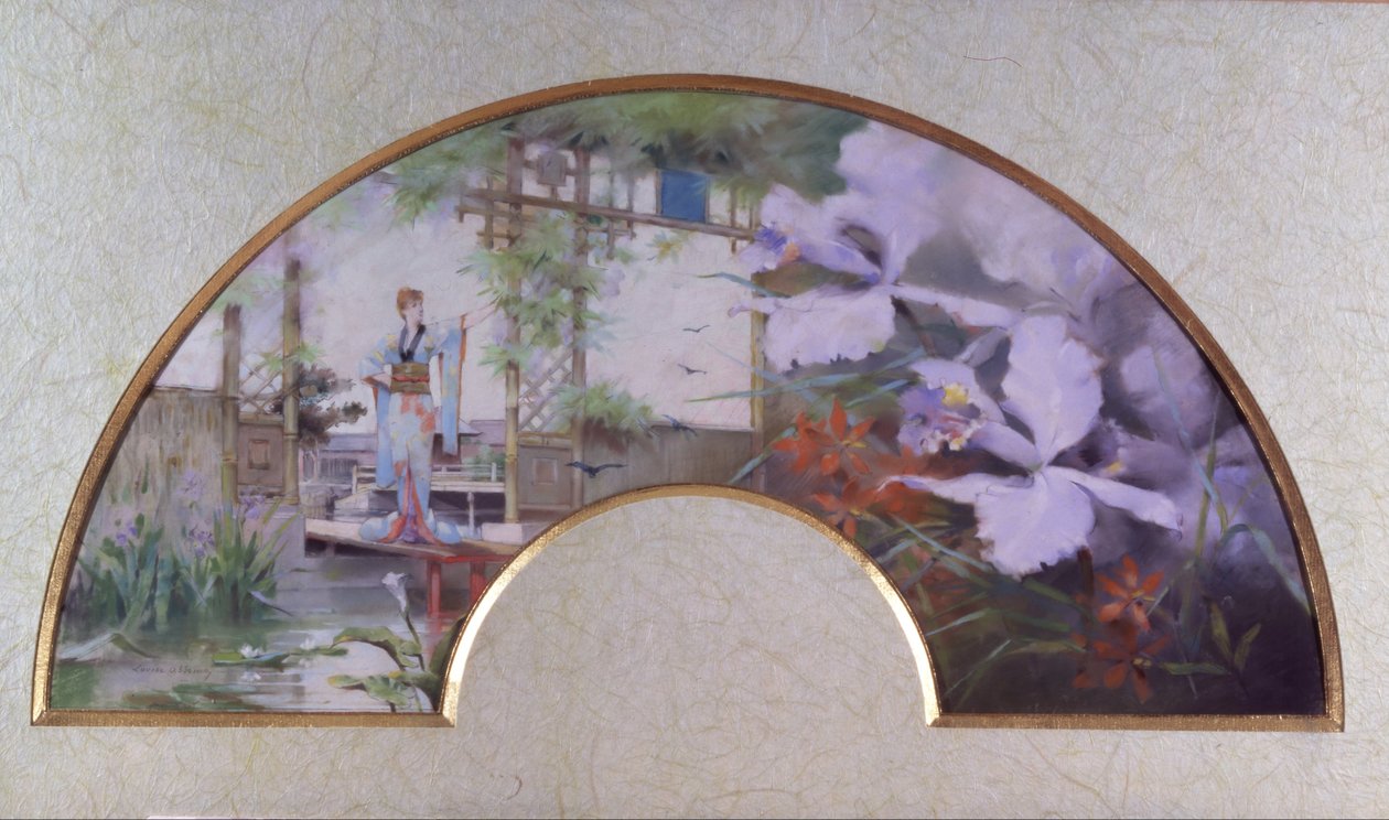 Sarah Bernhardt japanilaisessa puutarhassa tekijältä Louise Abbéma