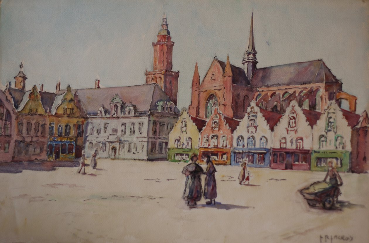 Place centrale de Furnes en Belgique tekijältä Louise Renée Lacroix