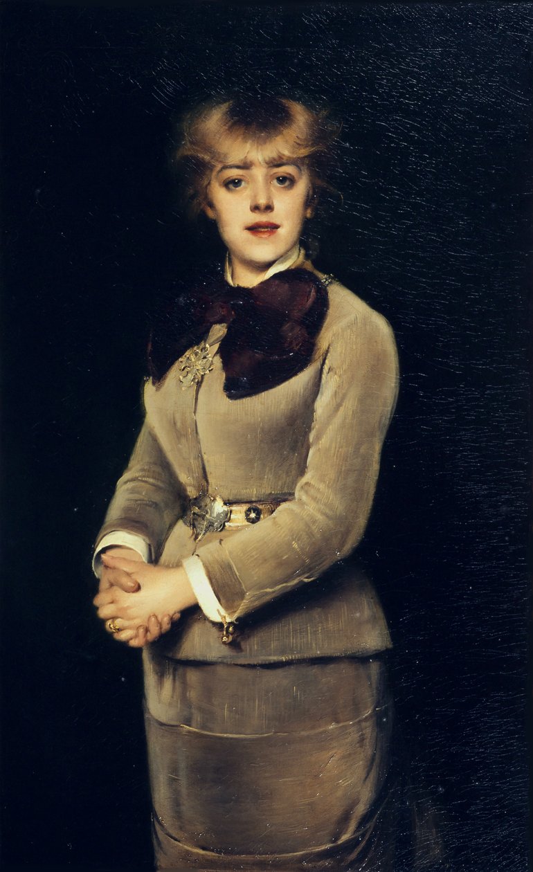 Näyttelijä Jeanne Samaryn muotokuva, 1879. tekijältä Louise Abbéma