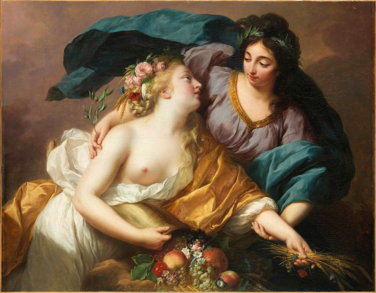 Rauha palauttaa yltäkylläisyyden Rauha tuo takaisin runsautta, 1780. tekijältä Elisabeth Louise Vigee Lebrun
