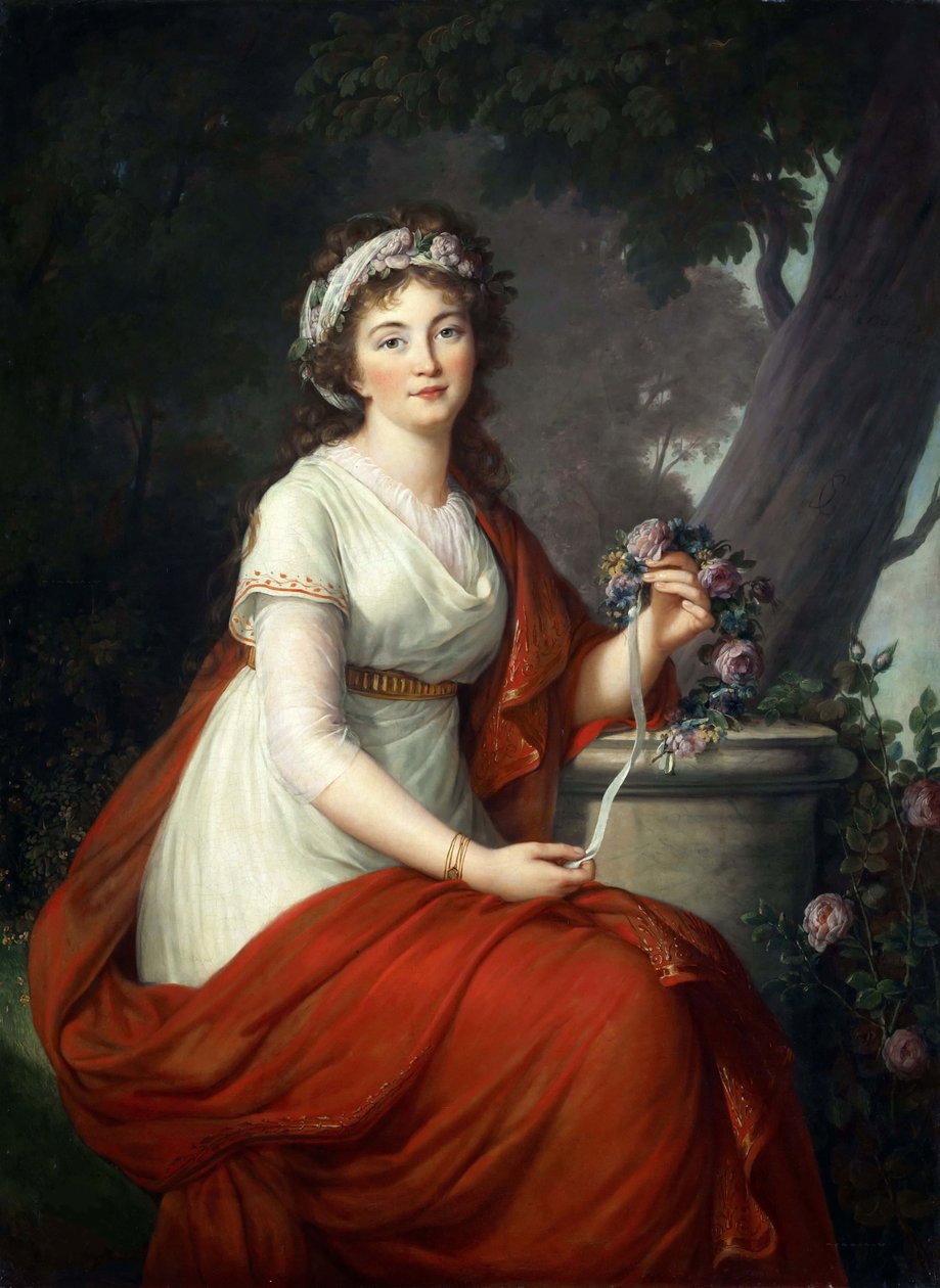 Kreivitär Tatjana Vasilyevna Jusupovan muotokuva, os. von Engelhardt 1769-1841, 1797. tekijältä Elisabeth Louise Vigee Lebrun