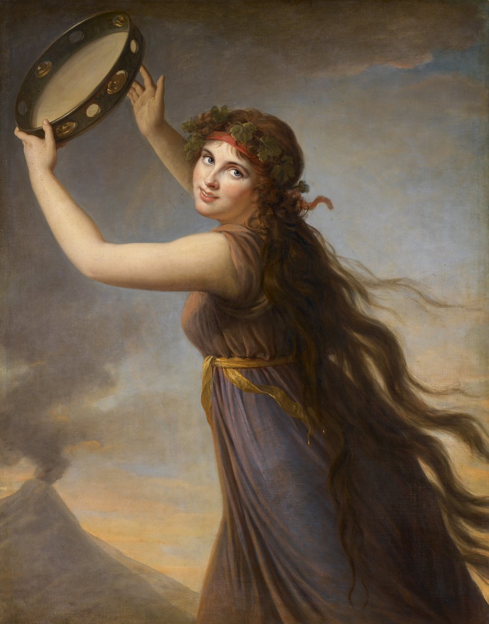 Muotokuva Emmasta, Lady Hamiltonista Bacchante tekijältä Elisabeth Louise Vigee Lebrun