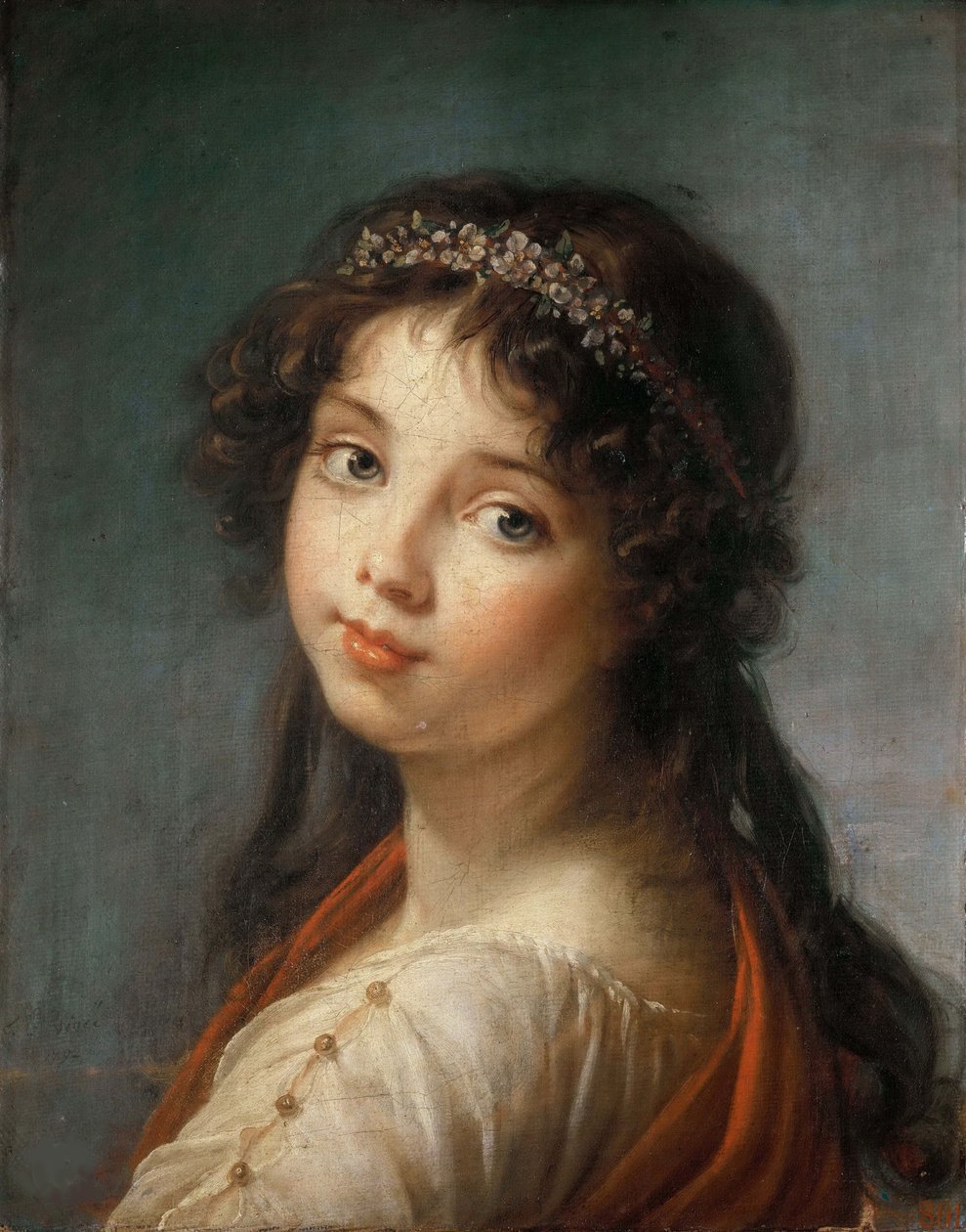 Muotokuva taiteilijan tyttärestä Jeanne-Lucie-Louise, dite Julie, 1792. tekijältä Elisabeth Louise Vigee Lebrun