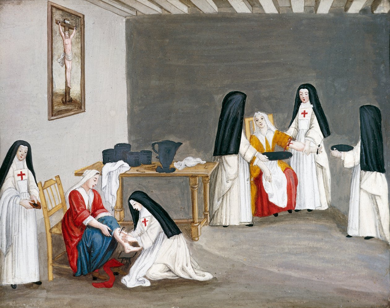 Port-Royal des Champs Abbey, sairaita hoitavat sisaret, Louise-Magdeleine Hortemels (1688-1767), Ranska tekijältä Louise Magdeleine Hortemels