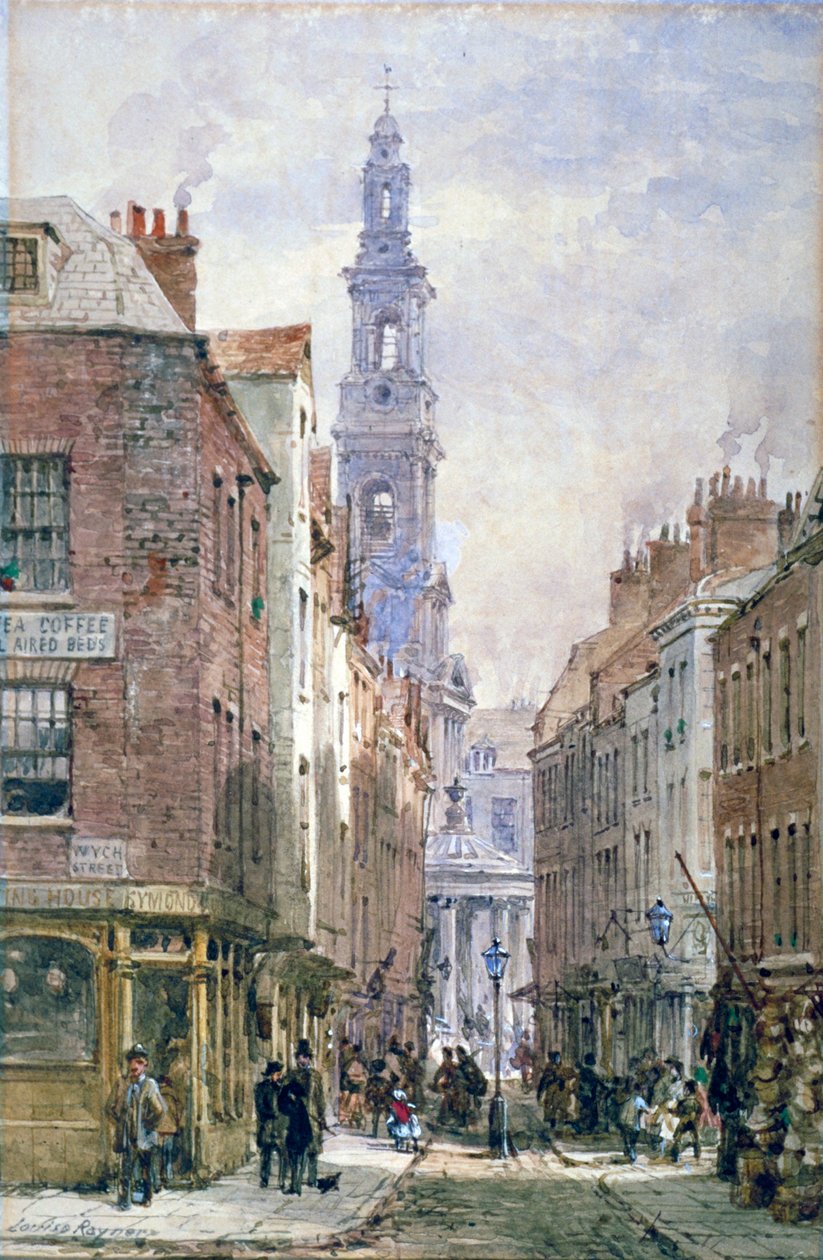 Näkymä Drury Courtiin Wych Streetiltä, Westminster, Lontoo, n. 1875 tekijältä Louise Rayner