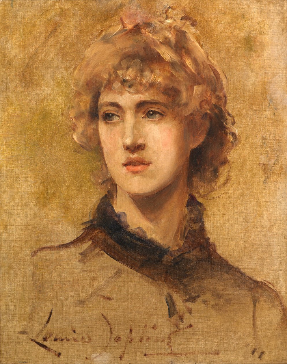 Muotokuvaluonnos (öljy kankaalle) tekijältä Louise nee Goode Jopling