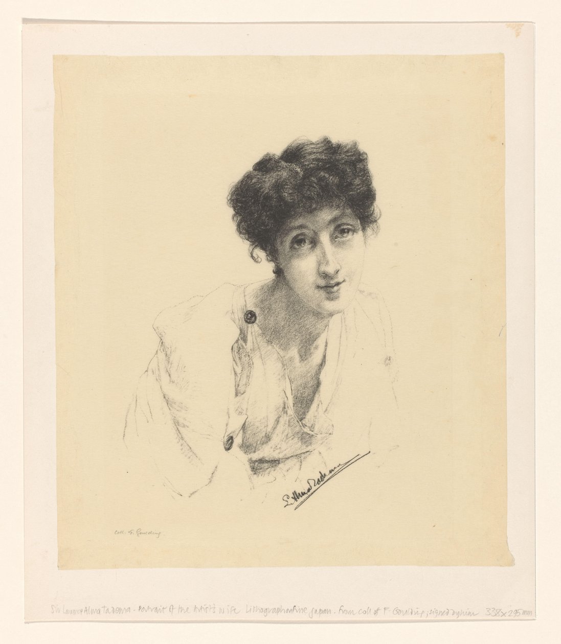 Laura Theresa Alma-Tademan muotokuva tekijältä Lourens Alma Tadema