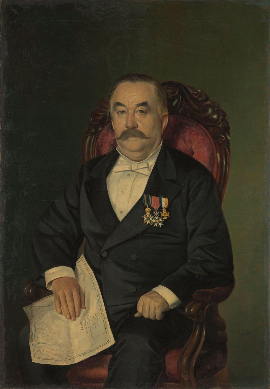 Johan François Adriaan Cateau van Rosevelt (1823-91). Rakennusosaston päällikkö ja maahanmuuttoviraston pääagentti Surinamessa tekijältä Lovera