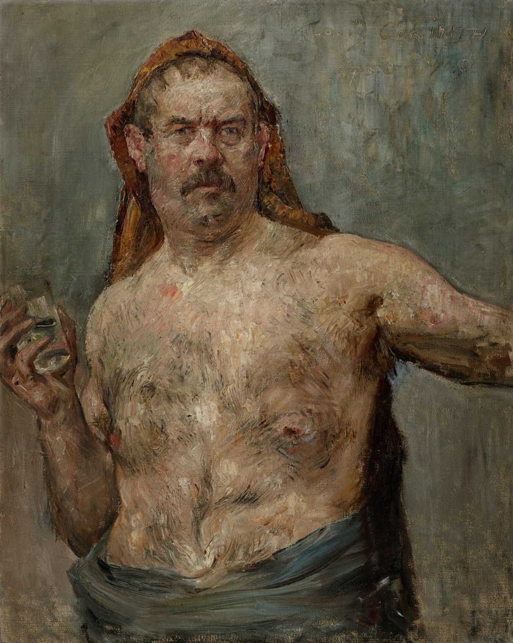 Omakuva lasilla, 1907 tekijältä Lovis Corinth