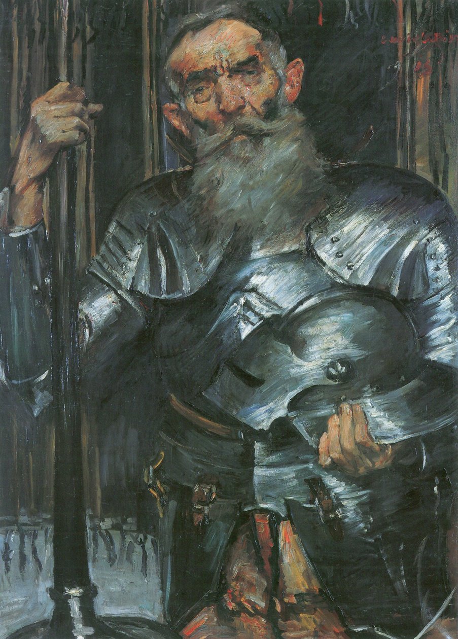 Alter Mann Ritterrustungnissa tekijältä Lovis Corinth