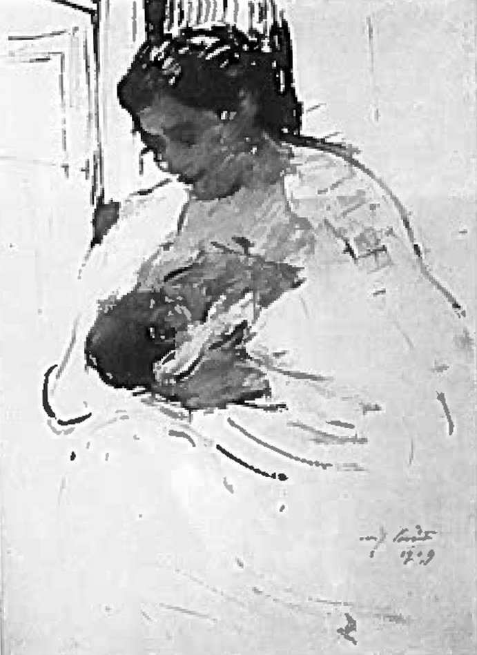Charlotte mit Wilhelminen tekijältä Lovis Corinth
