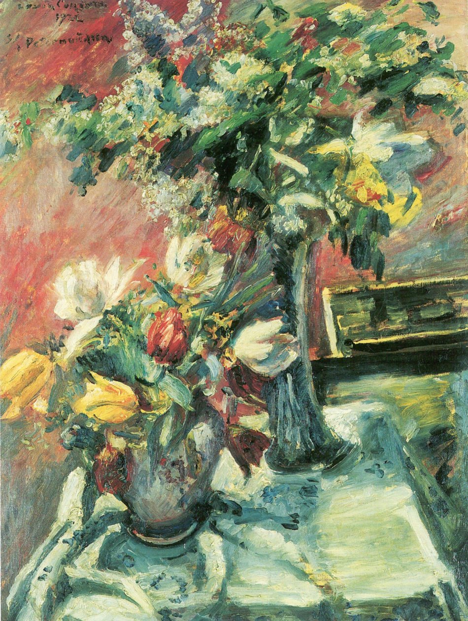 Flieder und Tulpenn tekijältä Lovis Corinth