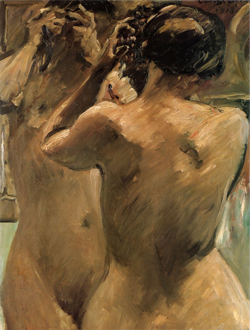 Madchen vor dem Spiegeln tekijältä Lovis Corinth