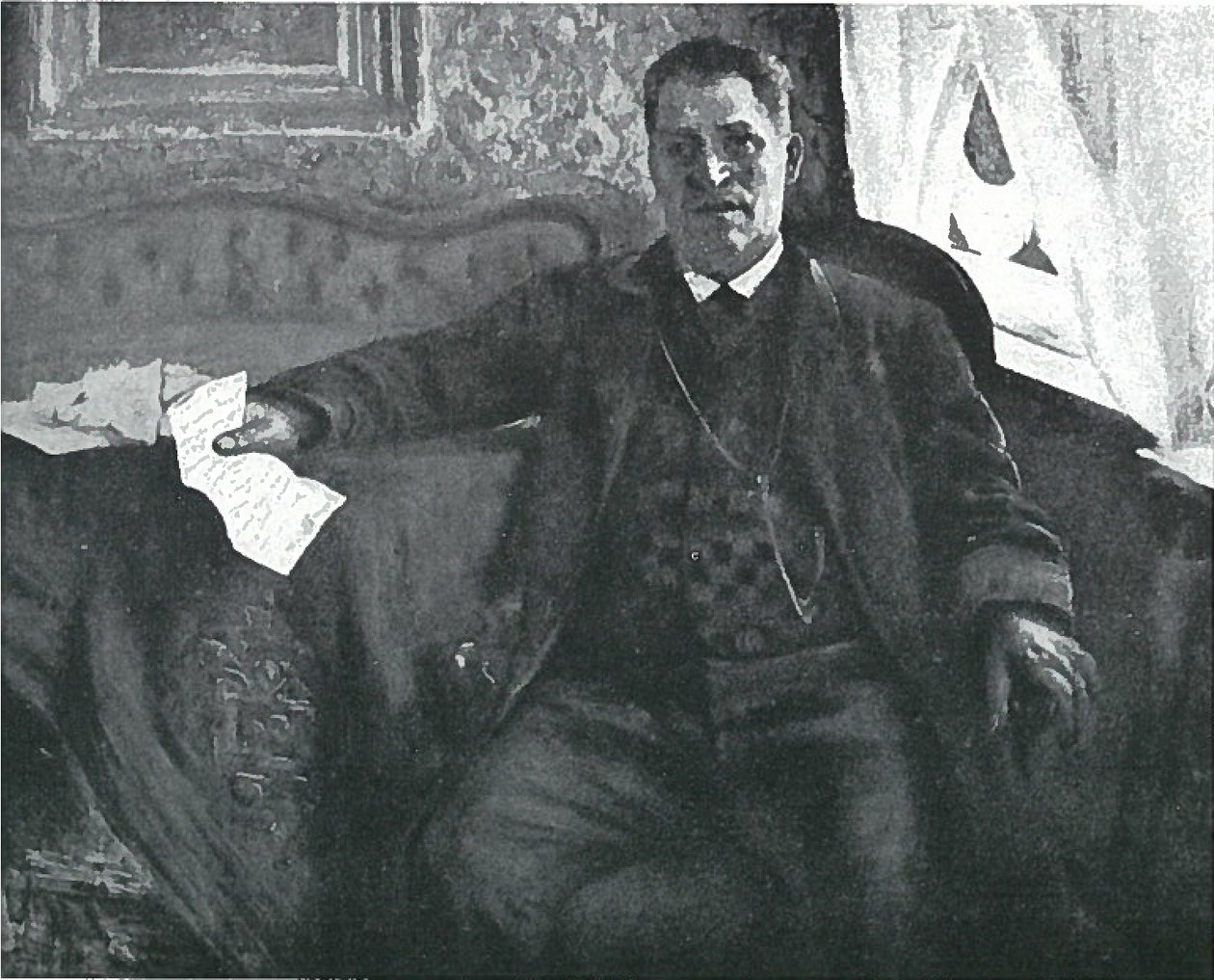 Portrat des Vaters Heinrich Corinth mit Briefn tekijältä Lovis Corinth