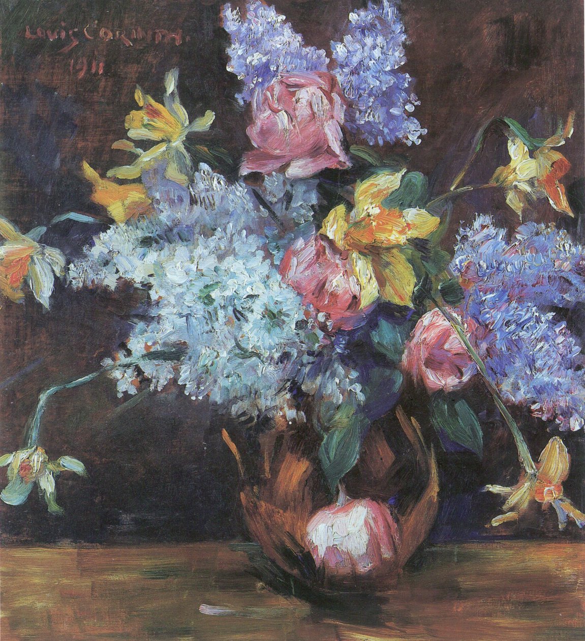 Rosen, Flieder und Osterglockenn tekijältä Lovis Corinth