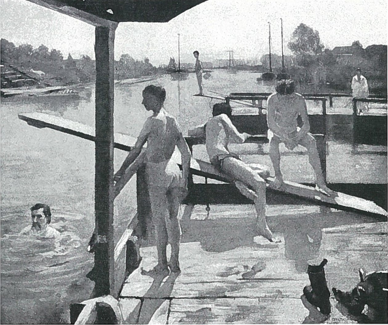 Schwimmanstalt bei Grothe, Konigsbergn tekijältä Lovis Corinth
