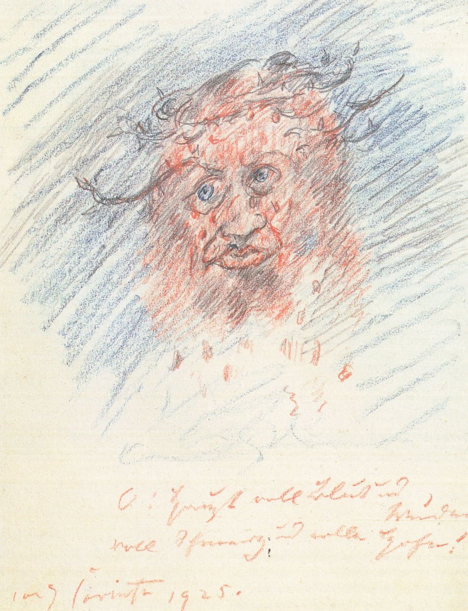  Omakuva tuskallisesta miehestä tekijältä Lovis Corinth