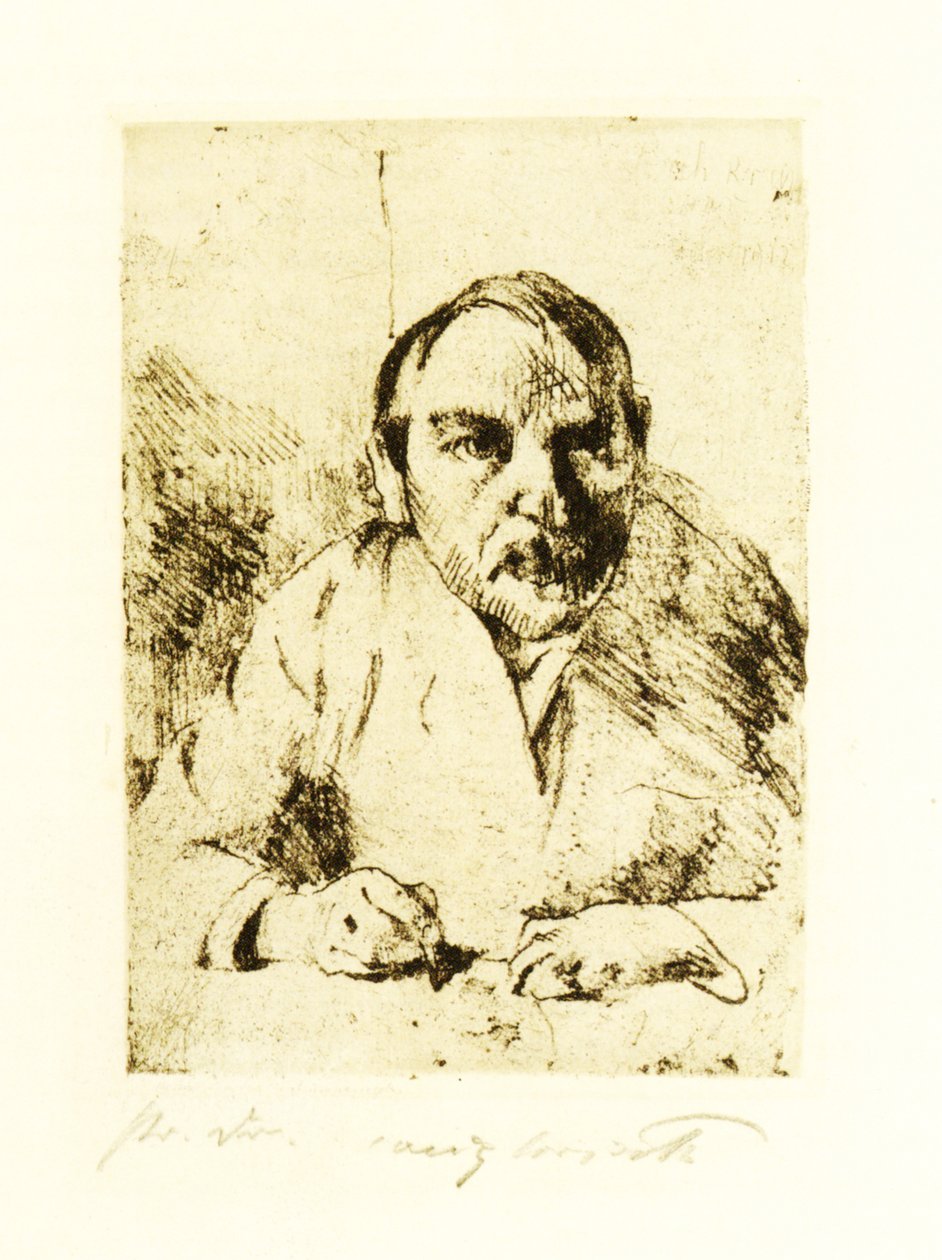 Selbstbildnis als ich krank varoittaa tekijältä Lovis Corinth
