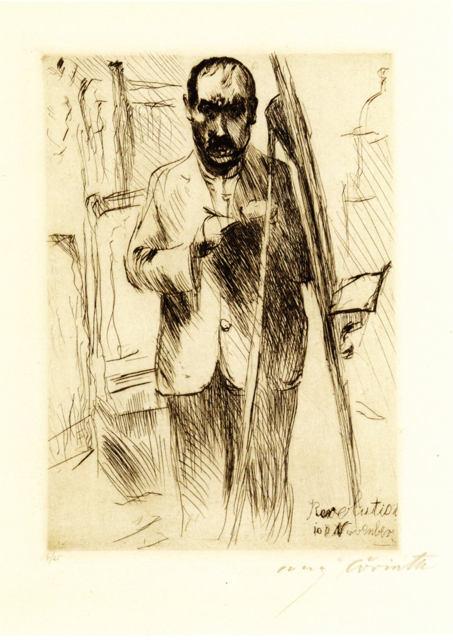 Selbstbildnis vor der Staffelein tekijältä Lovis Corinth