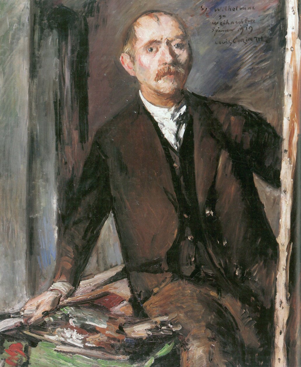 Selbstportrat vor der Staffelein tekijältä Lovis Corinth