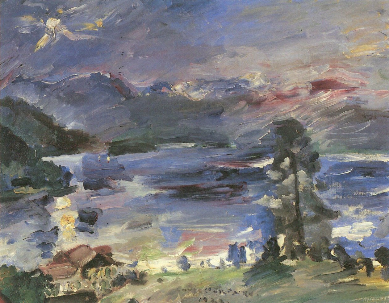Walchensee, aufgehender Mondn tekijältä Lovis Corinth