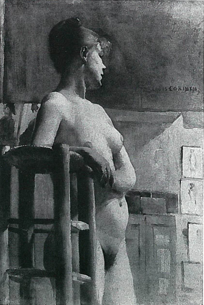 Weiblicher Akt mit Atelierschemeln tekijältä Lovis Corinth